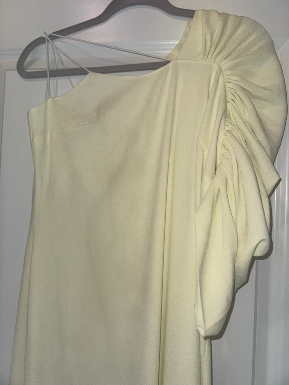 ORIRE Honey Column One-Shoulder Cream Dress - Picture 8 of 10